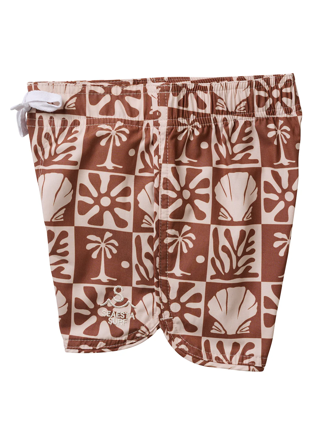 Seaesta Surf Boys' Scallop Beach Checks Retro Flare Board Short (Toddler, Little Kid, Big Kid) - Image 5