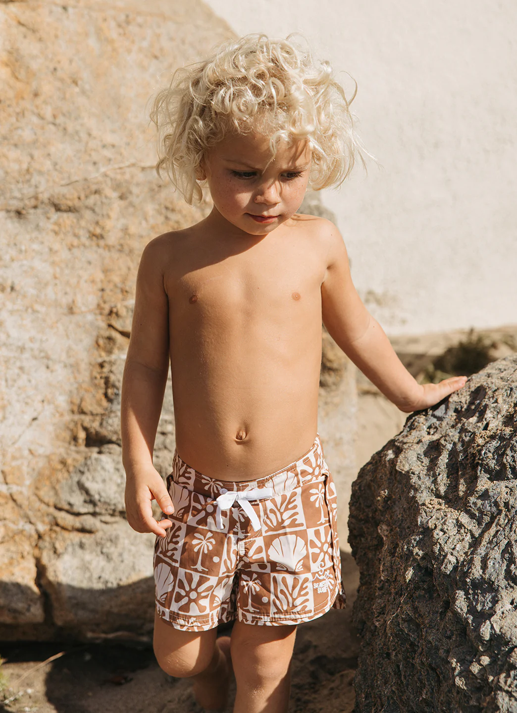Seaesta Surf Boys' Scallop Beach Checks Retro Flare Board Short (Toddler, Little Kid, Big Kid) - Image 7