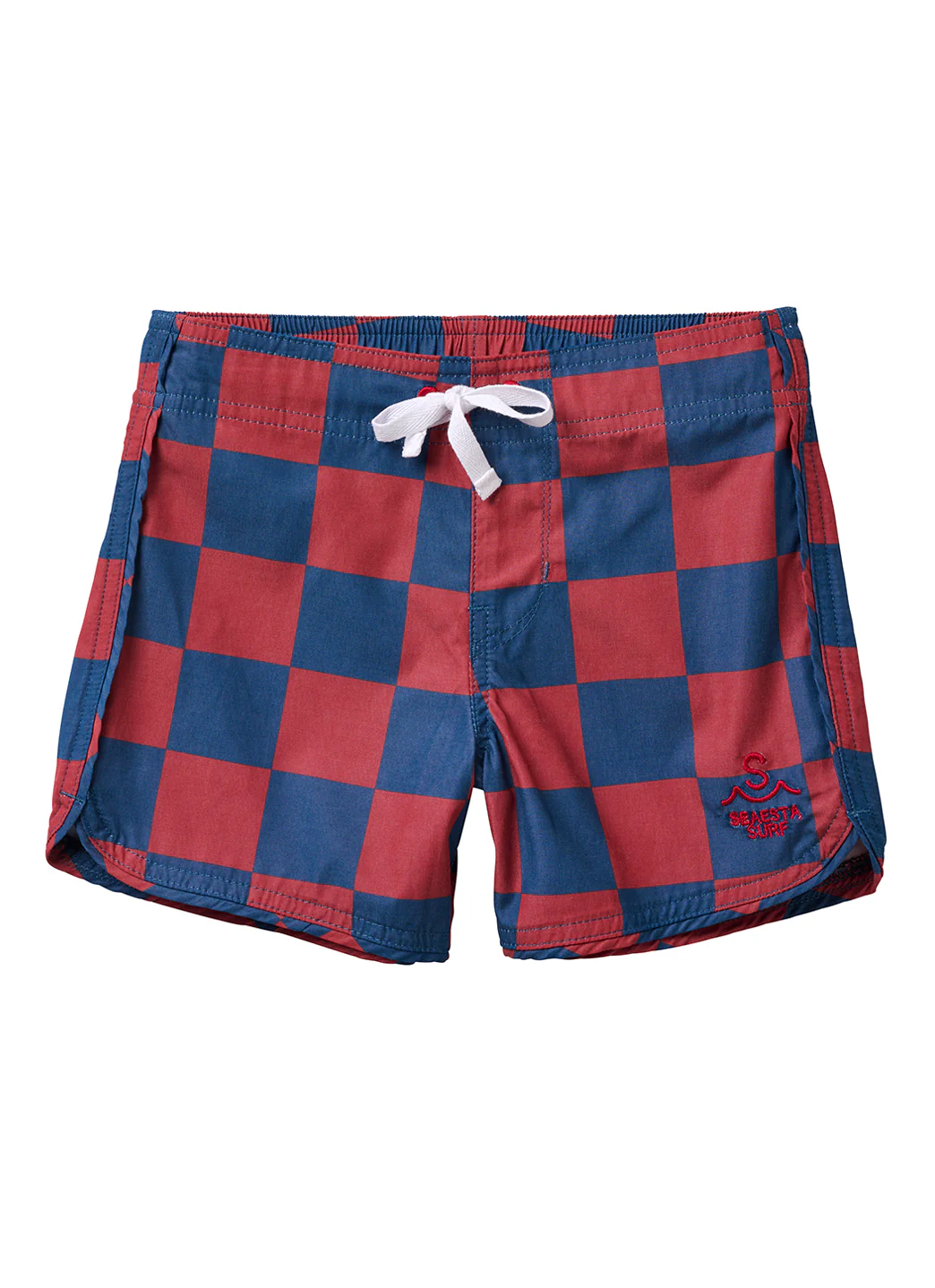 Seaesta Surf Boys' Scallop Nautical Checks Retro Flare Board Short (Toddler, Little Kid, Big Kid)