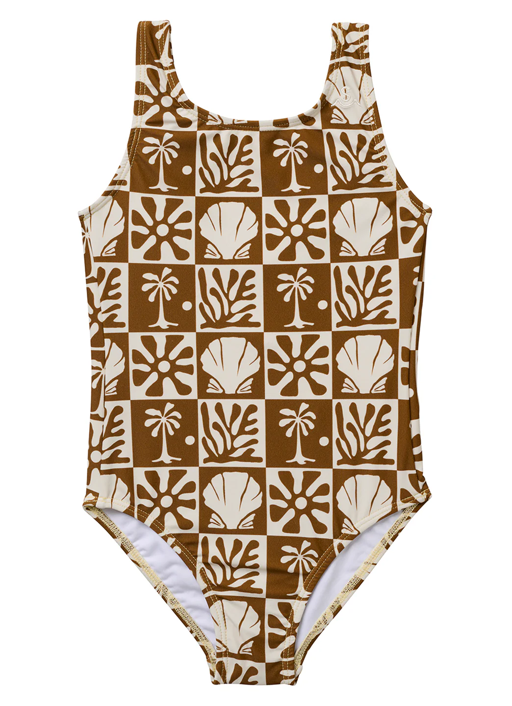Seaesta Surf Girls' Beach Checks One Piece Swimsuit (Toddler, Little Kid, Big Kid)