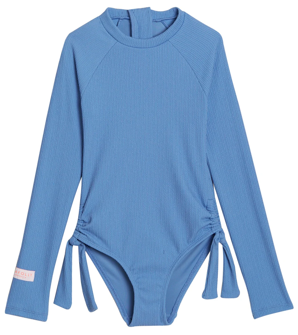 Seafolly Girls' Essential Long Sleeve One Piece Swimsuit (Big Kid)