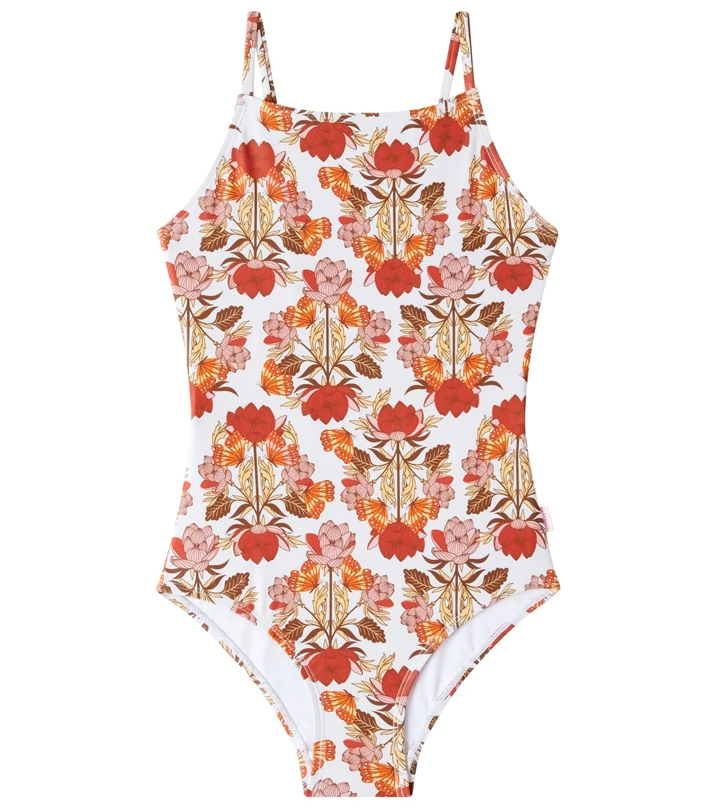 Seafolly Girls' Papillon Reversible One Piece Swimsuit (Big Kid)