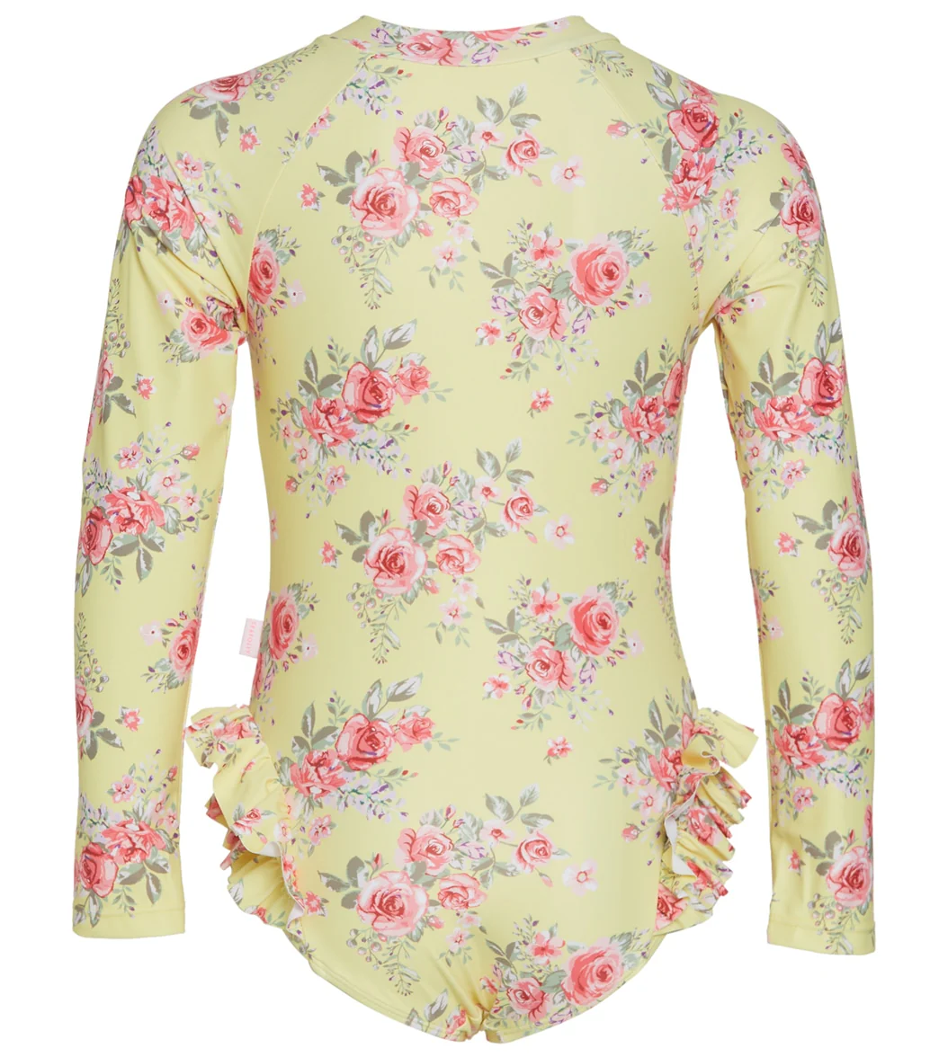 Seafolly Girls' Paradise Garden Long Sleeve One Piece Swimsuit (Baby, Toddler, Little Kid) - Image 2