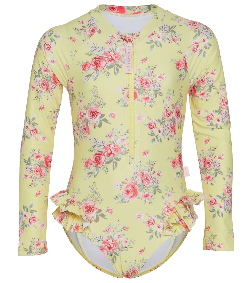 Seafolly Girls' Paradise Garden Long Sleeve One Piece Swimsuit (Baby, Toddler, Little Kid) - Image 4