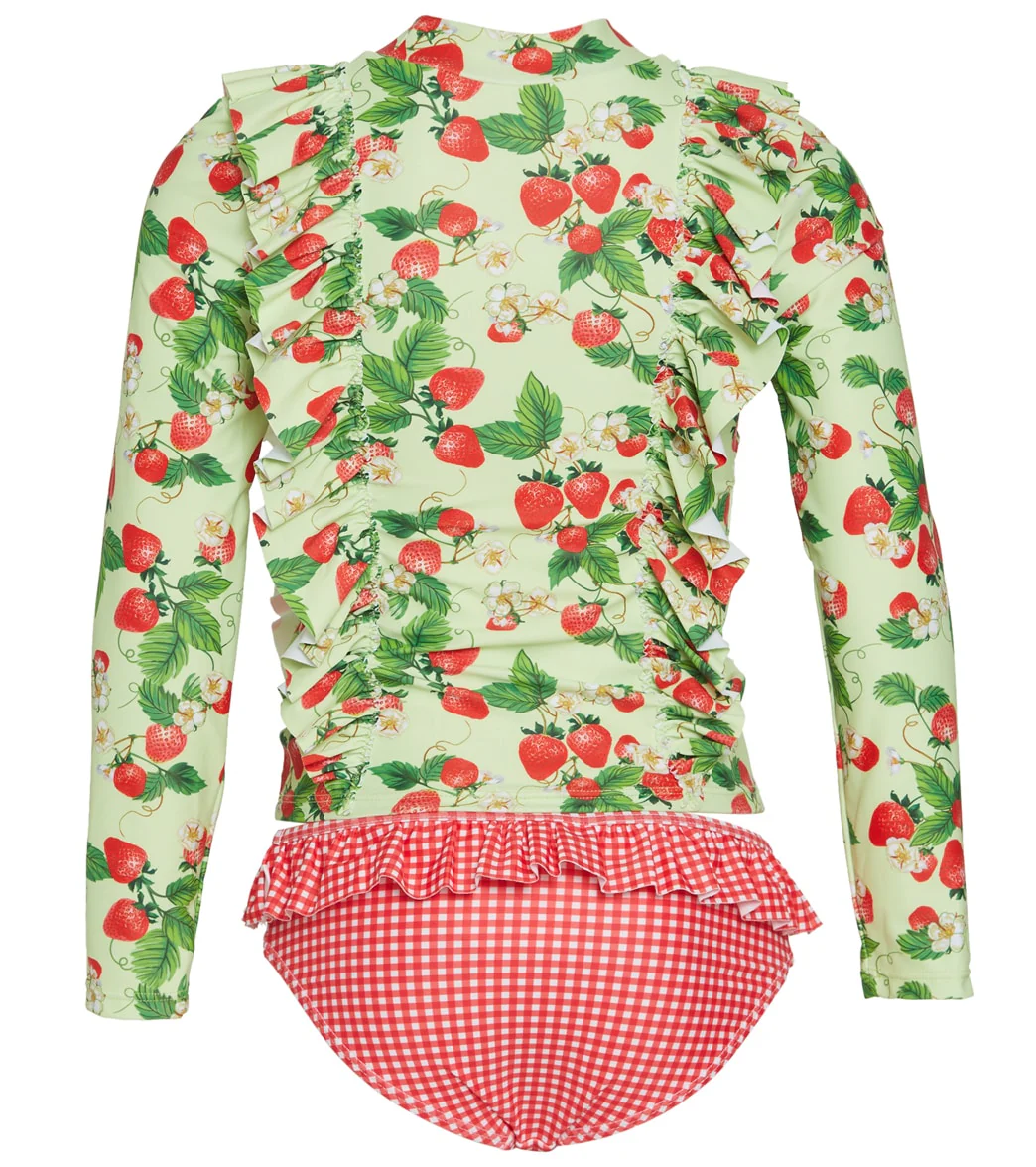 Seafolly Girls' Strawberry Sundae Two Piece Rash Guard Set (Baby, Toddler, Little Kid) - Image 2