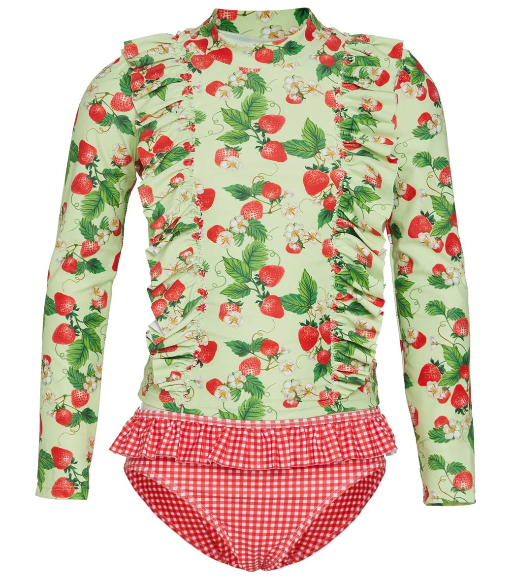 Seafolly Girls' Strawberry Sundae Two Piece Rash Guard Set (Baby, Toddler, Little Kid) - Image 5
