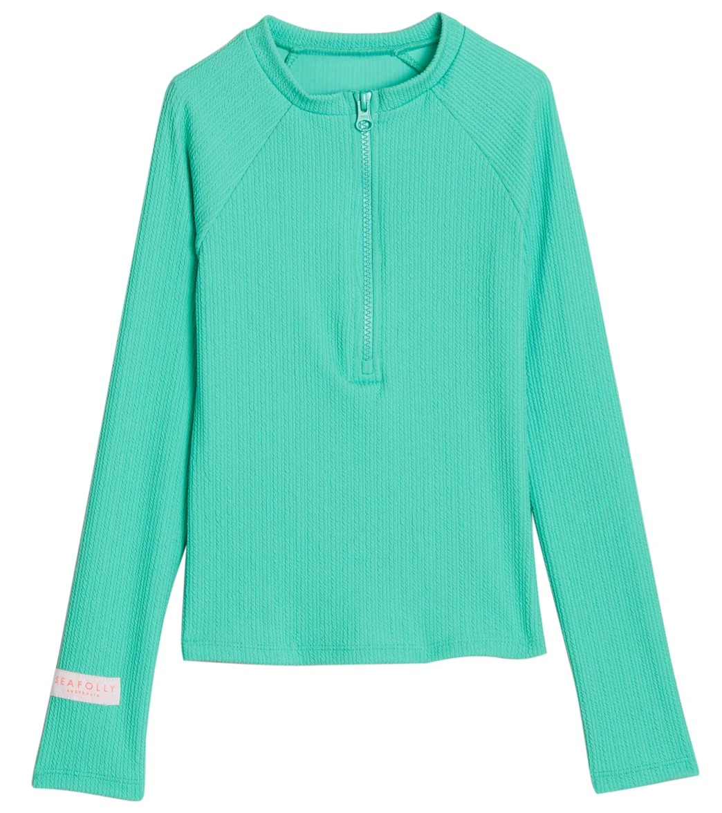 Seafolly Girls' Summer Essentials Long Sleeve Rash Guard (Big Kid) - Image 8