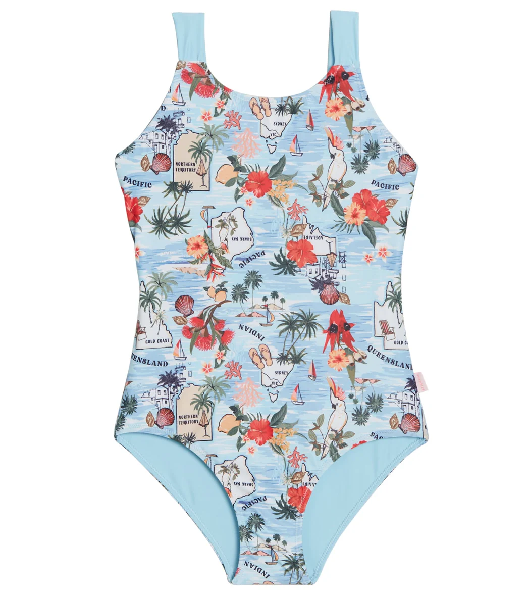 Seafolly Girls' Summer Vacay One Piece Swimsuit (Big Kid) - Image 4