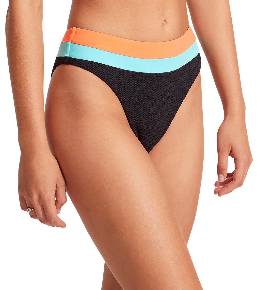 Seafolly Women's Slice Of Splice Spliced High Rise Bikini Bottom - Image 2