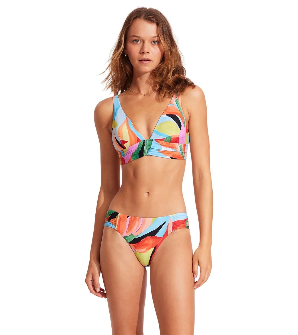 Seafolly Women's Tropfest Longline Triangle Bikini Top - Image 4