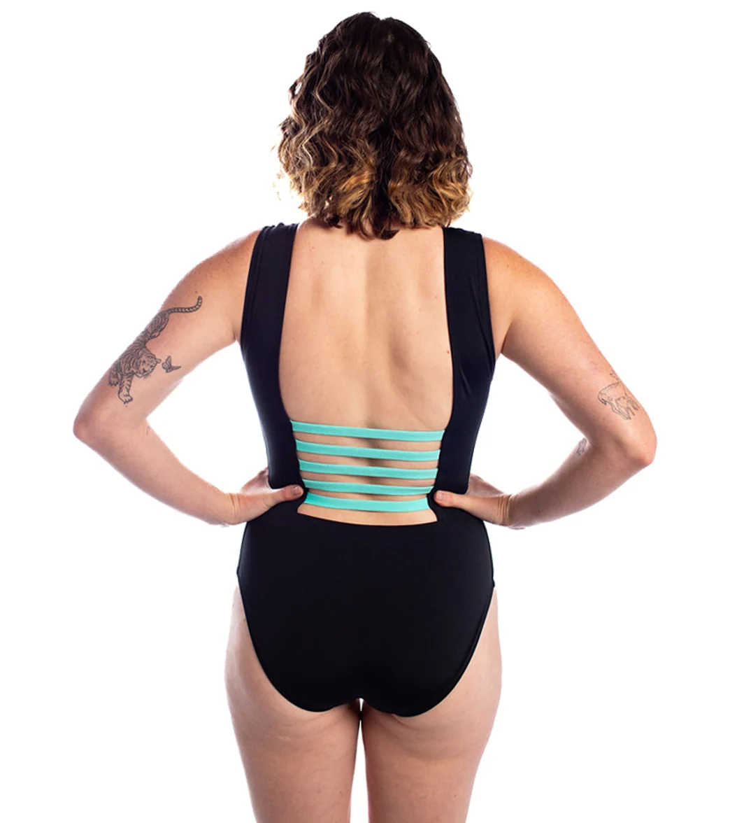 See Her Swim Women's The Freestyle High Boat Neck One Piece Swimsuit - Image 42