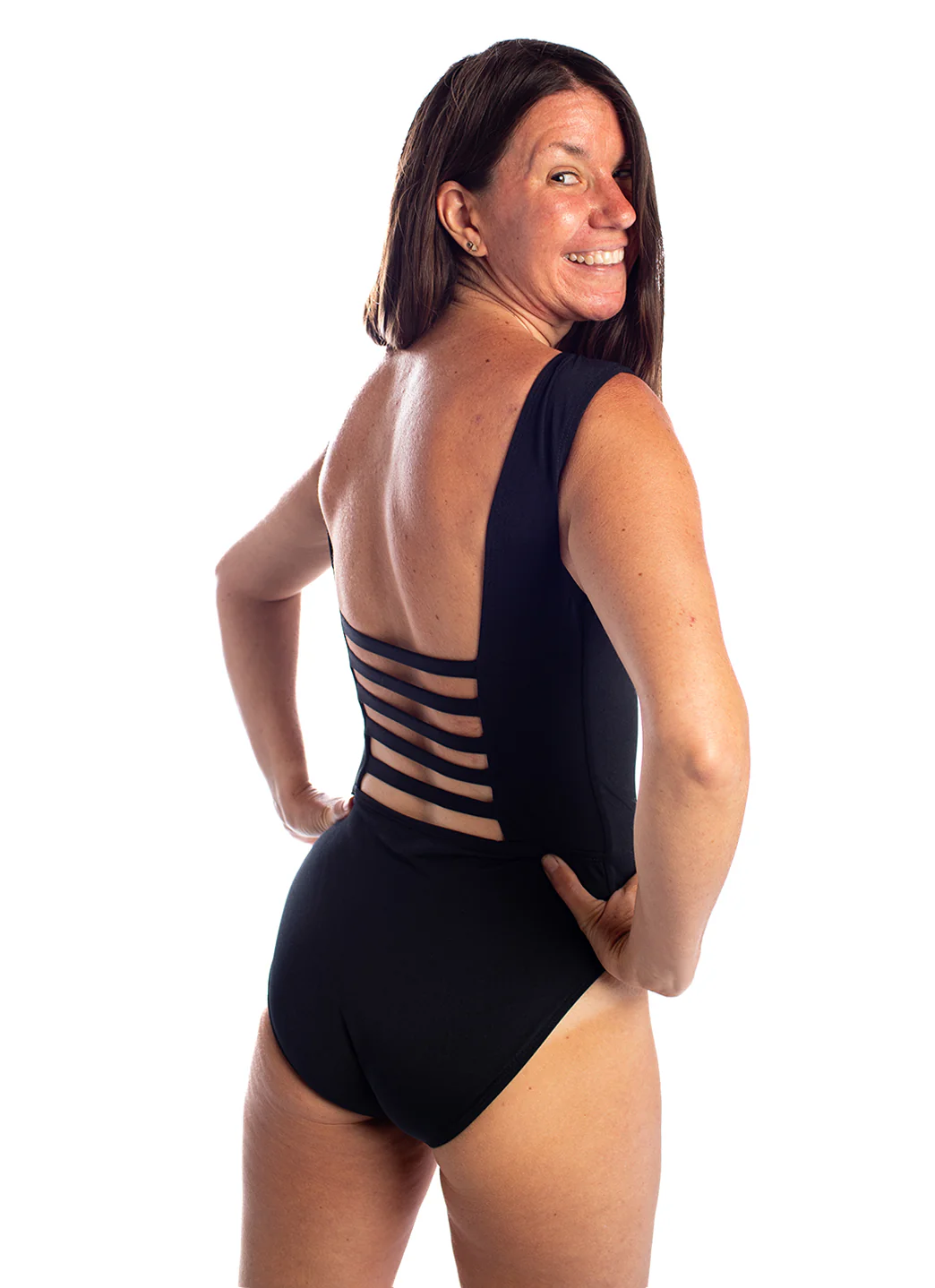 See Her Swim Women's The Freestyle High Boat Neck One Piece Swimsuit - Image 9