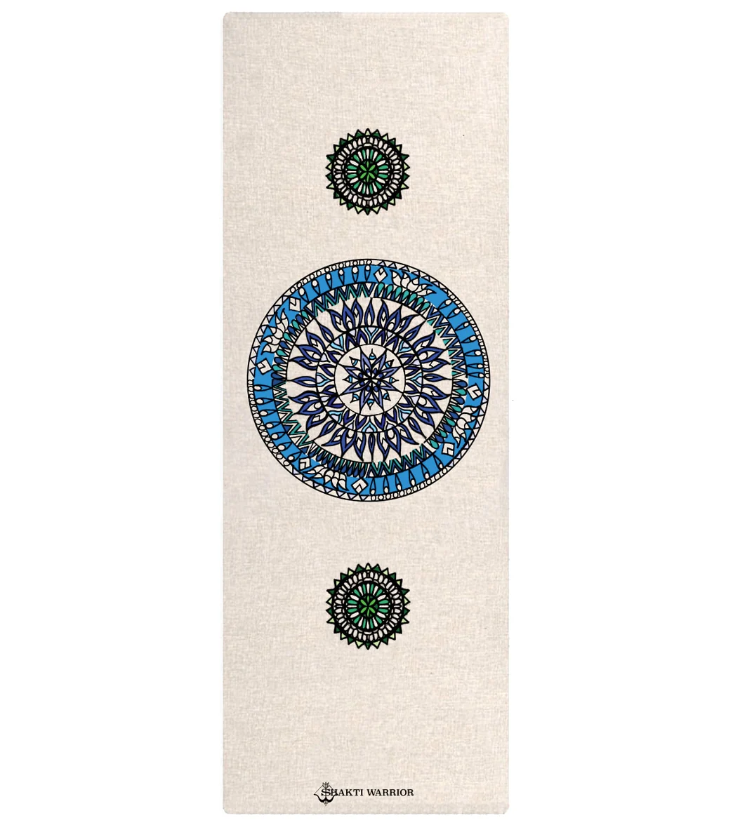 Shakti Warrior Mandala Hemp Yoga Mat 72" 3mm