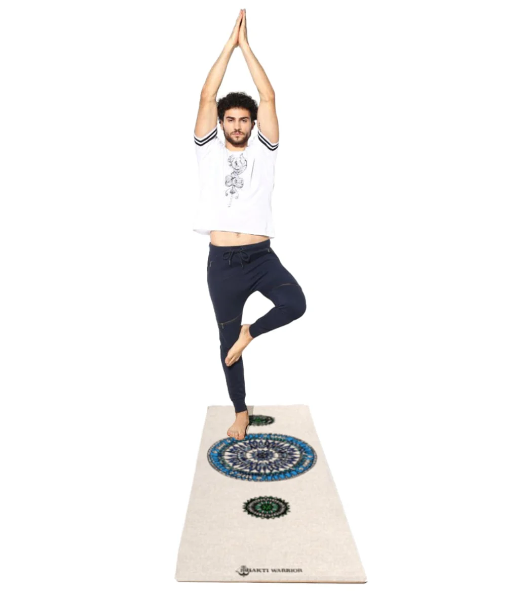 Shakti Warrior Mandala Hemp Yoga Mat 72" 3mm - Image 2