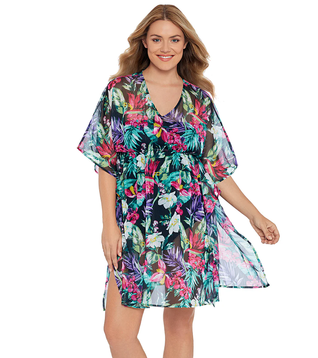 Shape Solver By Penbrooke Women's Mystic Tropic V Neck Tunic - Image 6