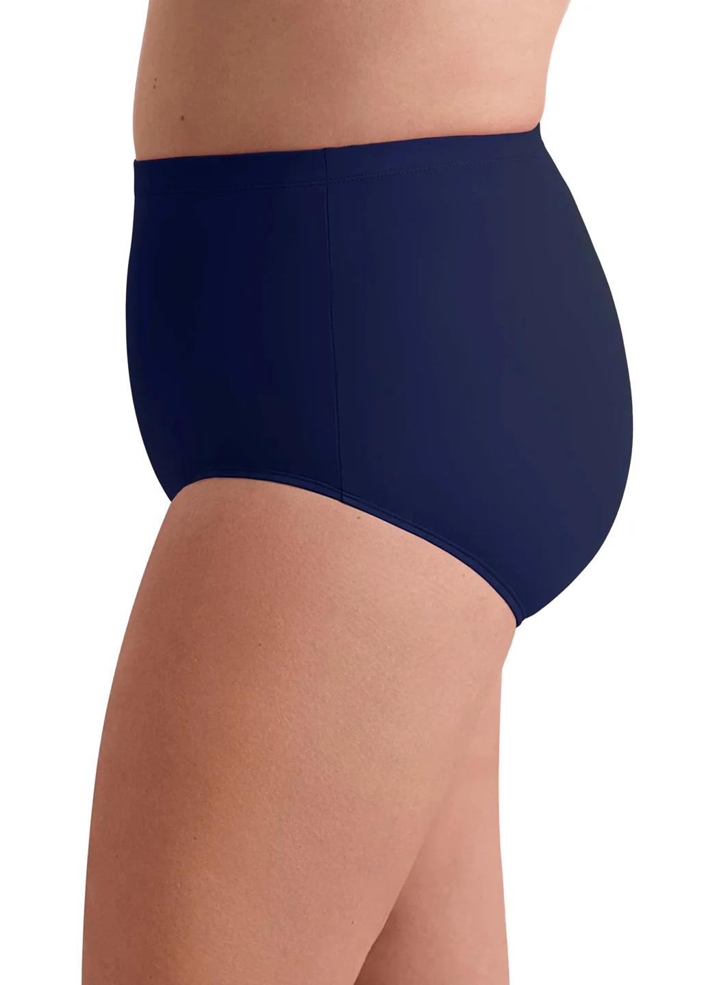 Shape Solver By Penbrooke Women's Plus Size Divine Solids Bottoms Basic Bikini Bottom - Image 9