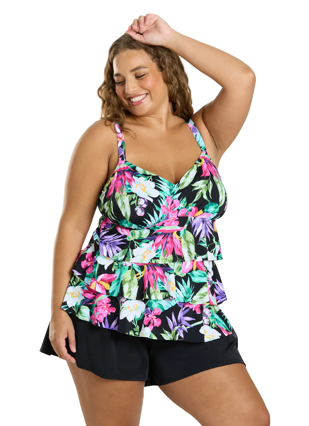 Shape Solver By Penbrooke Women's Plus Size Divine Solids Bottoms Swim Shorts - Image 5