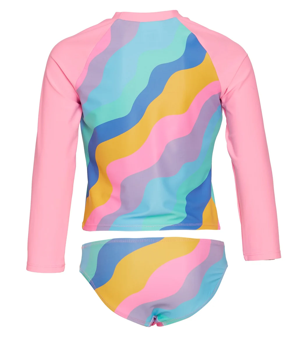 Shelloha Girls' Summer Vibes Long Sleeve Rashguard Set (Little Kid, Big Kid) - Image 2