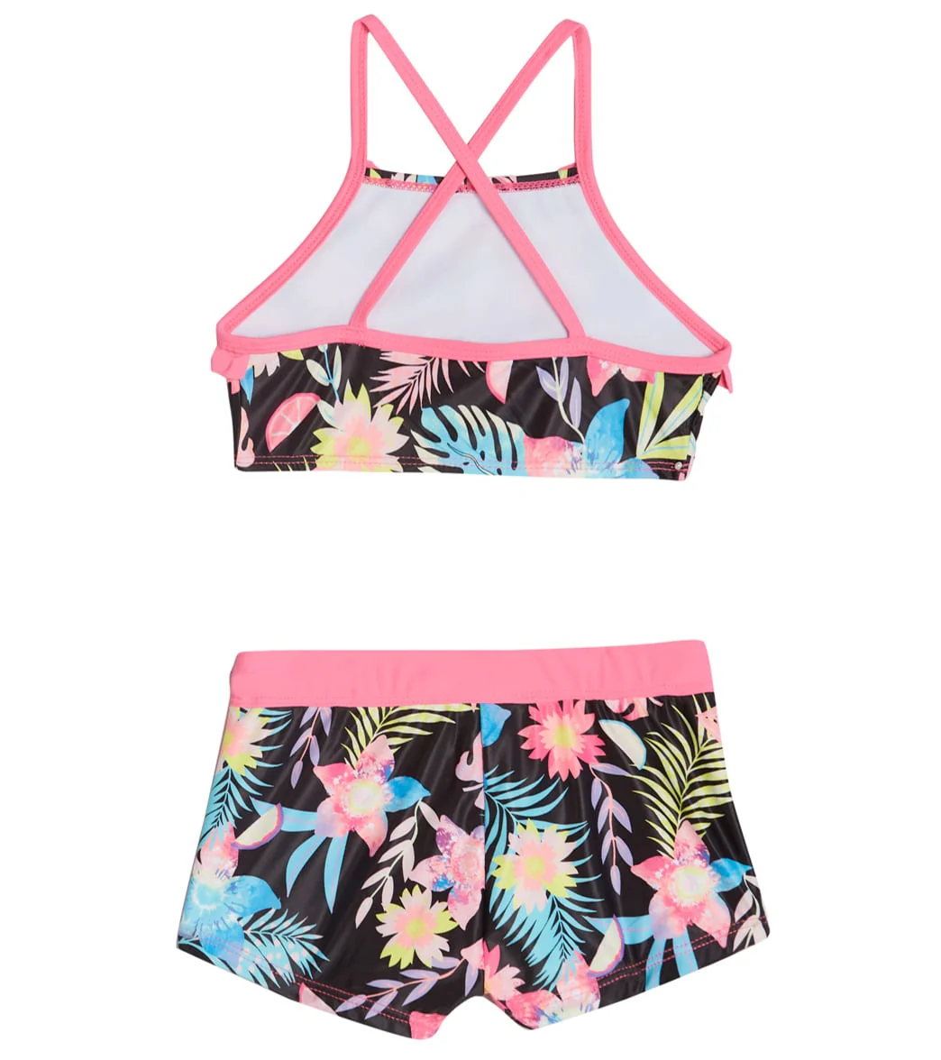 Shelloha Girls' Surf All Day 3 Piece Tankini Set (Little Kid, Big Kid) - Image 2