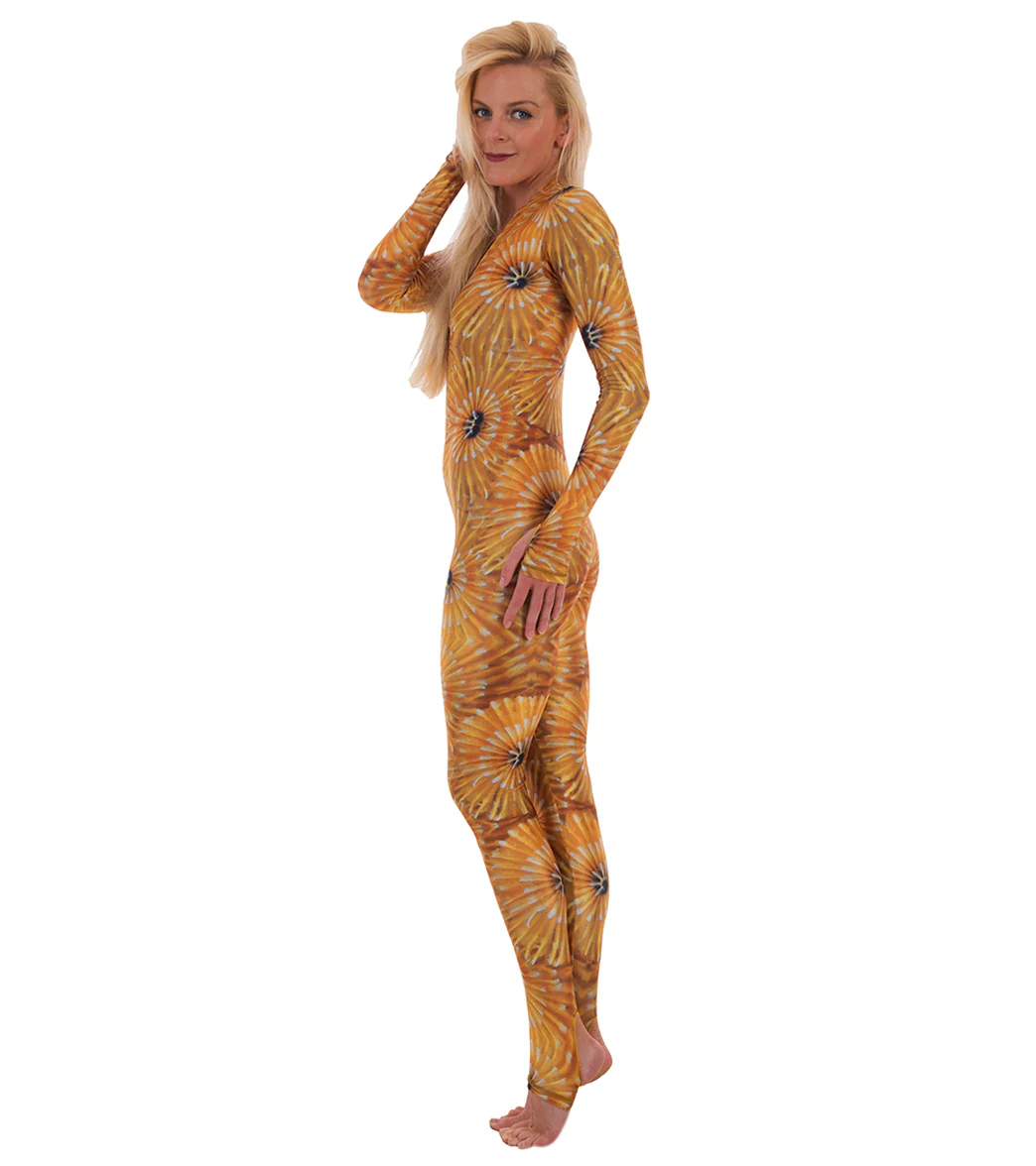 SlipIns Women's Golden Goddess Zippered Unitard - Image 2