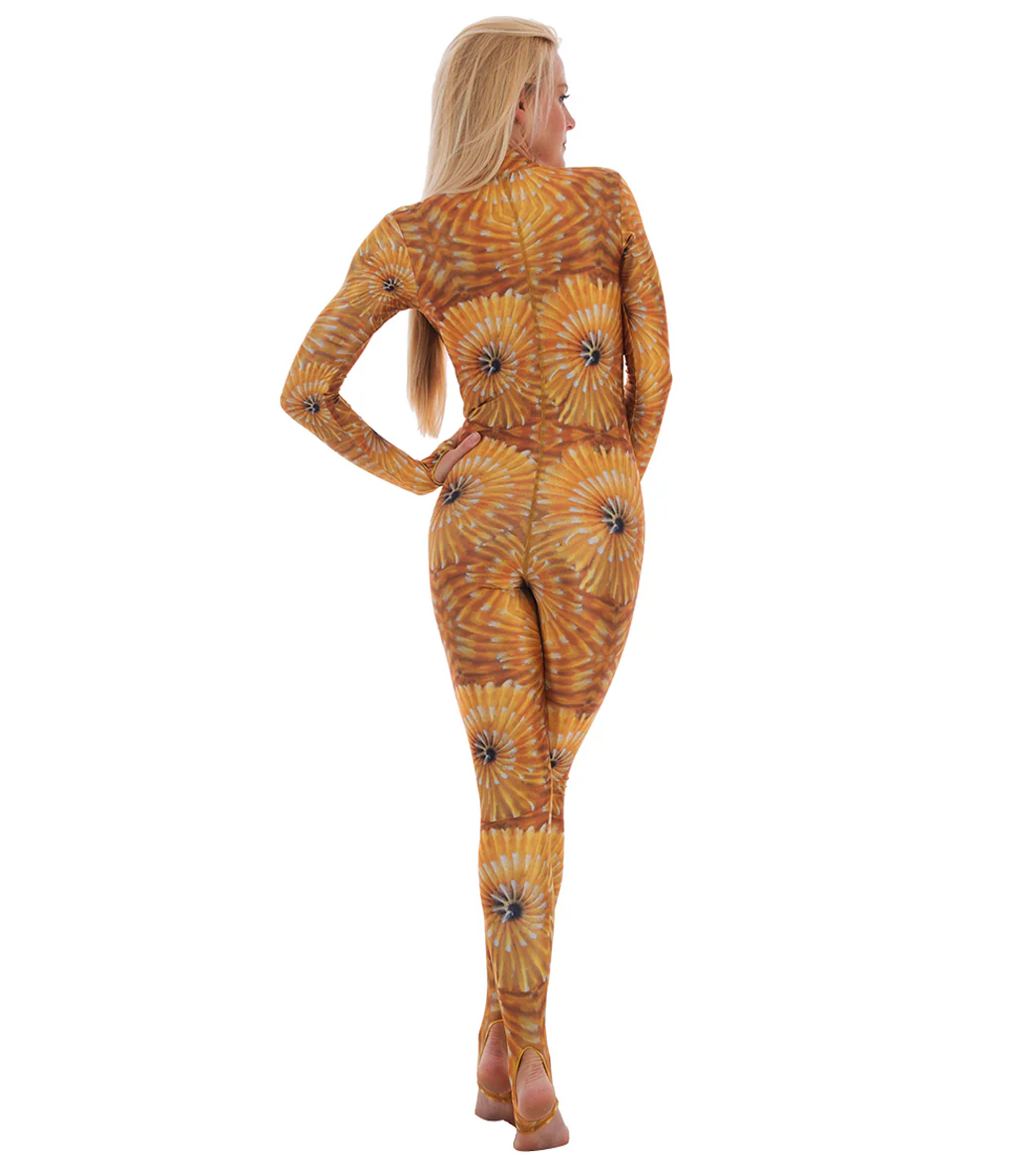 SlipIns Women's Golden Goddess Zippered Unitard - Image 3