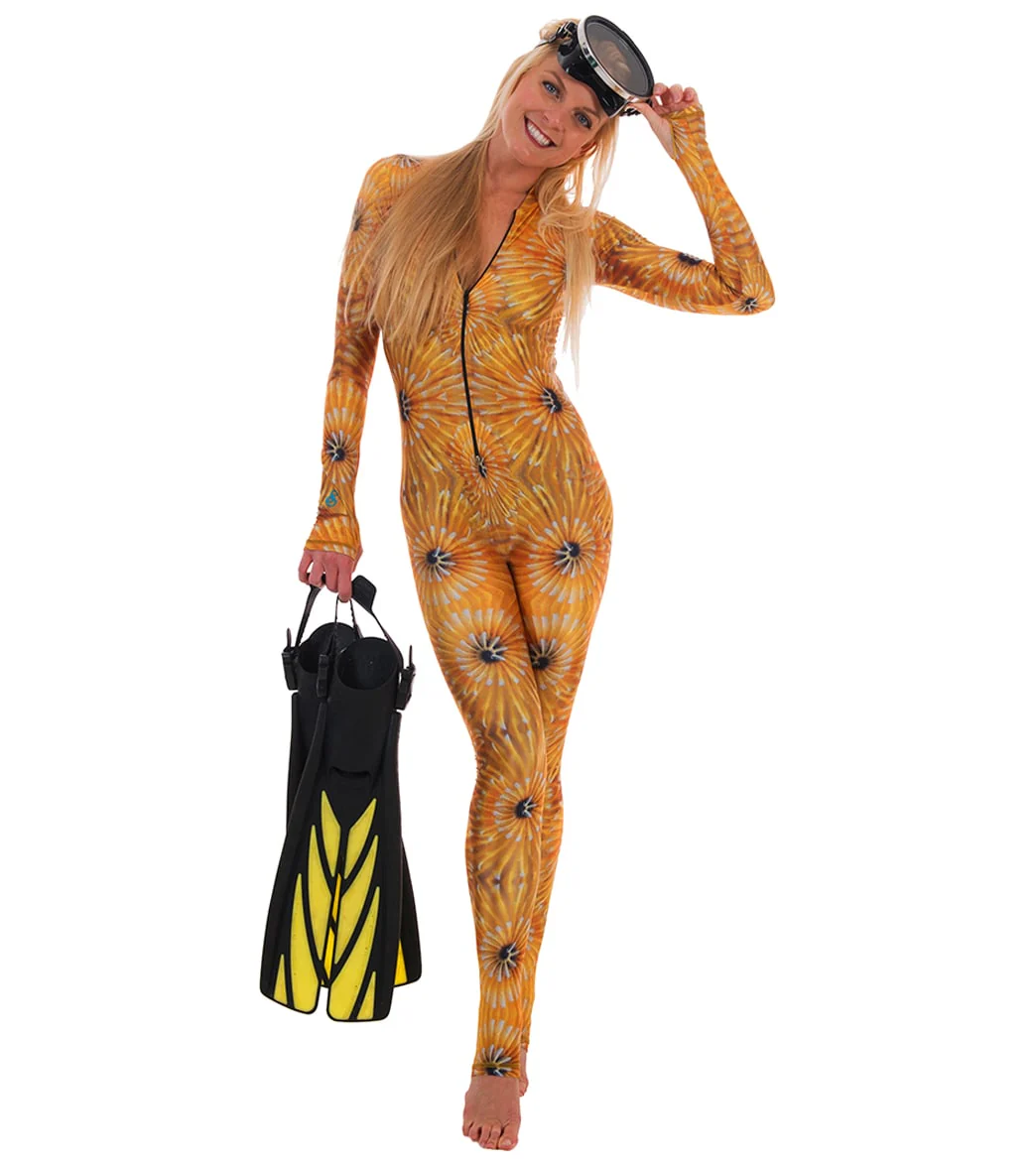 SlipIns Women's Golden Goddess Zippered Unitard - Image 4
