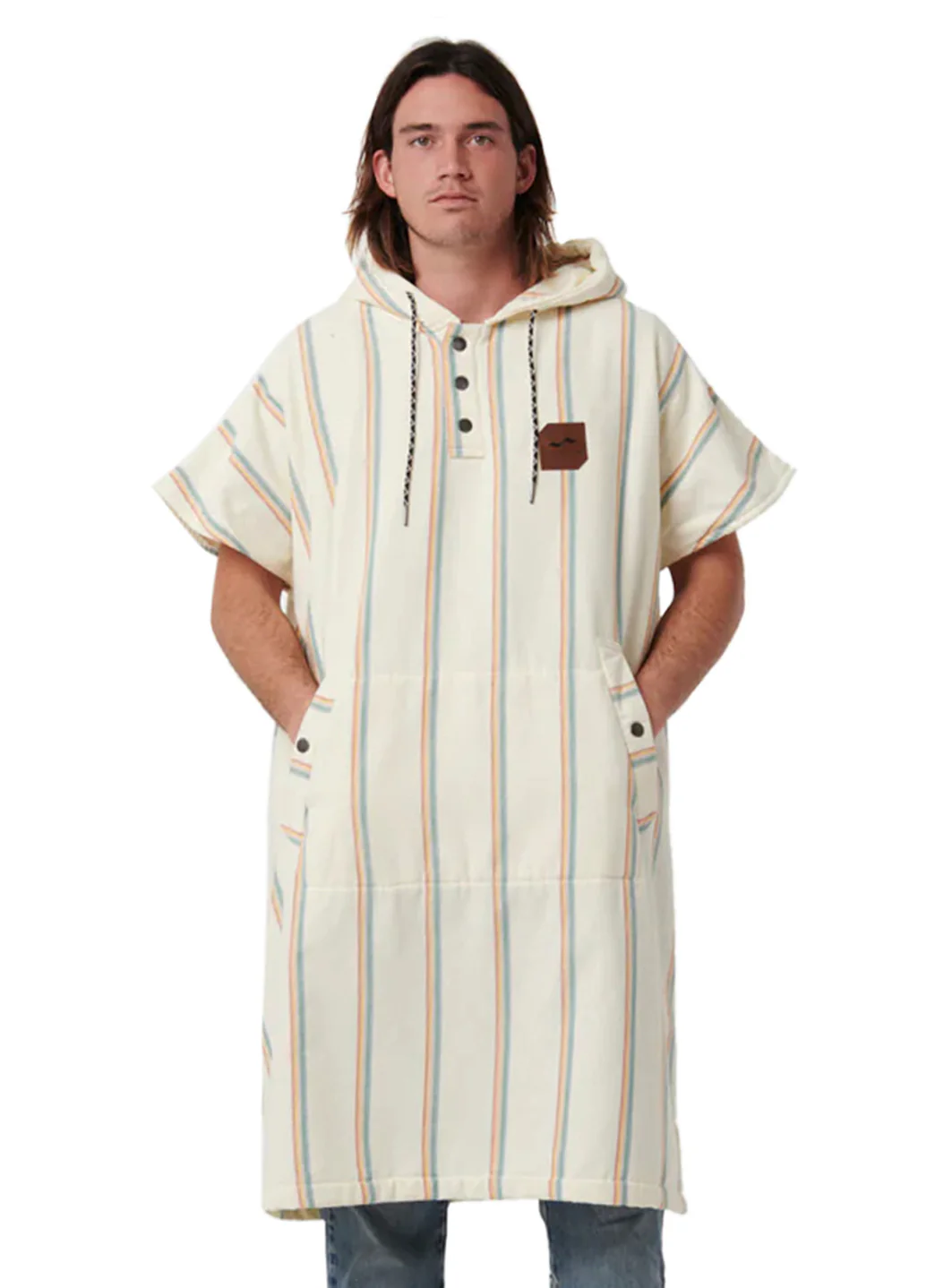 Slowtide Unisex Baja Stripe Fouta Changing Poncho - Image 6
