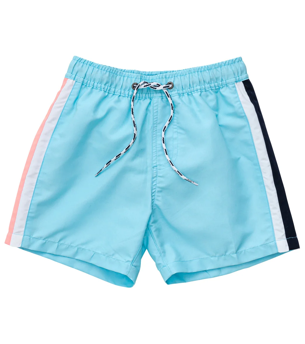 Snapper Rock Boys' Blue Retro Stripe Volley Board Short (Toddler, Little Kid, Big Kid) - Image 9