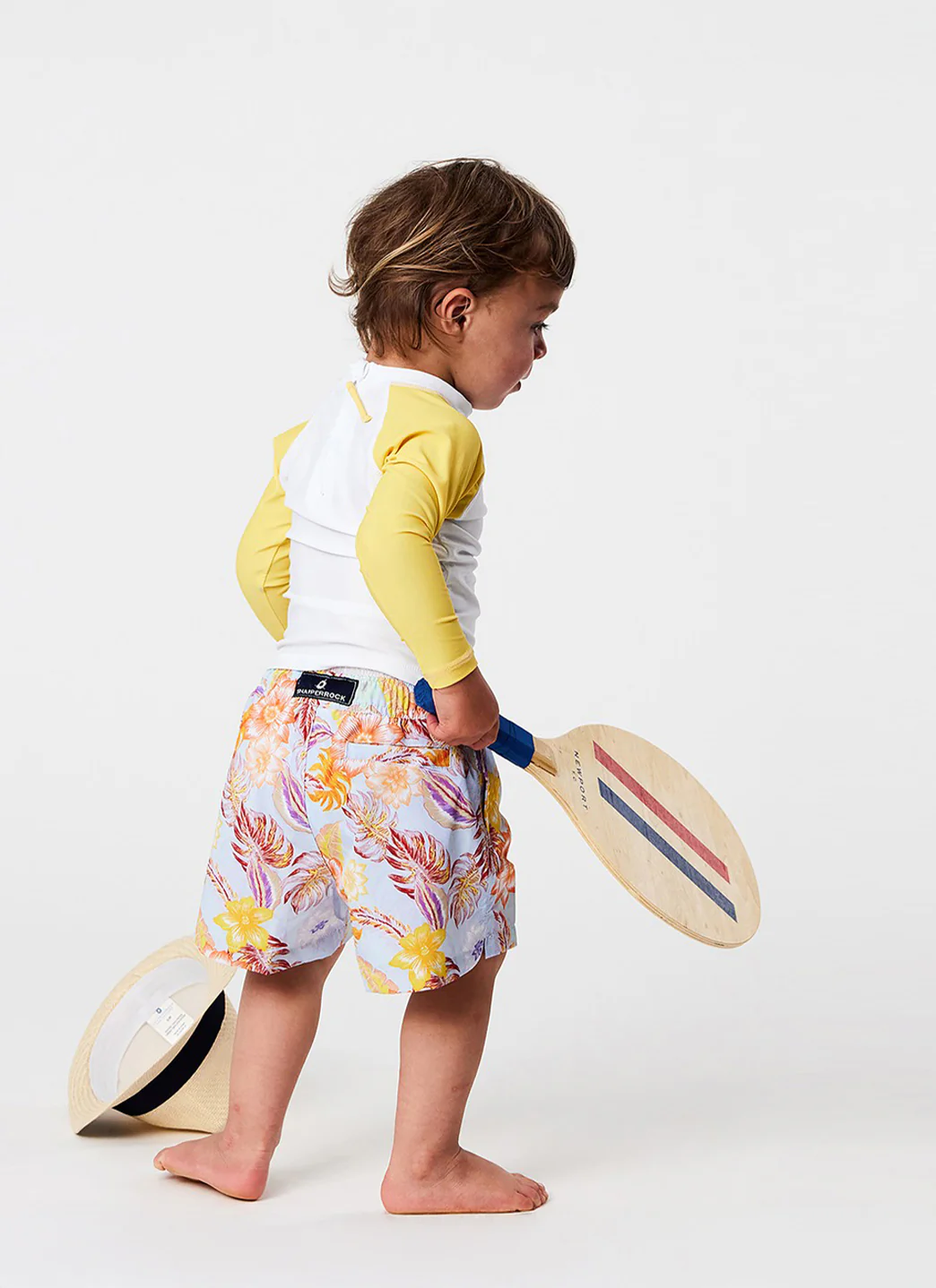 Snapper Rock Boys' Boho Tropical Sustainable Long Sleeve Rashguard Set (Baby) - Image 5