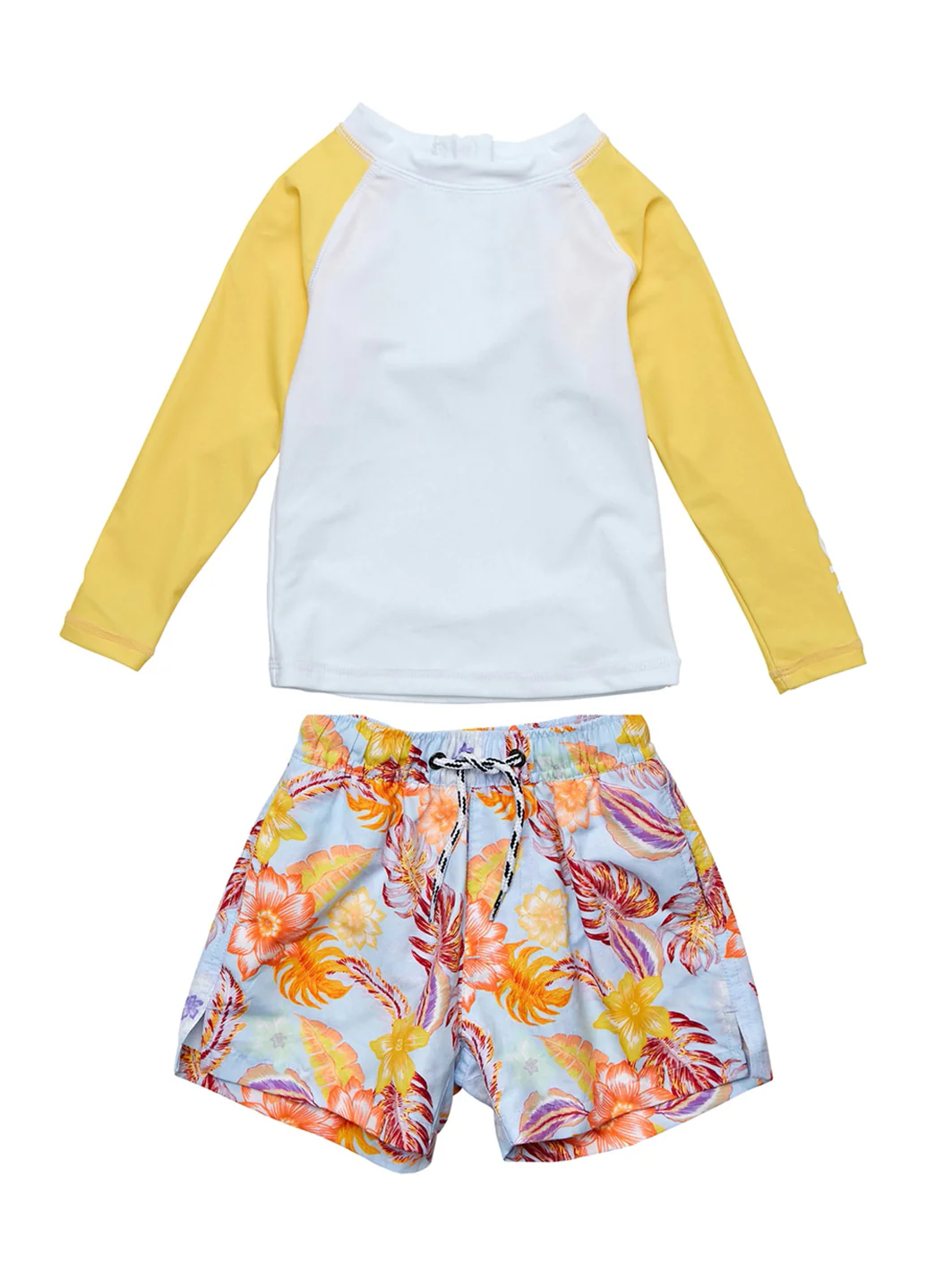Snapper Rock Boys' Boho Tropical Sustainable Long Sleeve Rashguard Set (Baby) - Image 8