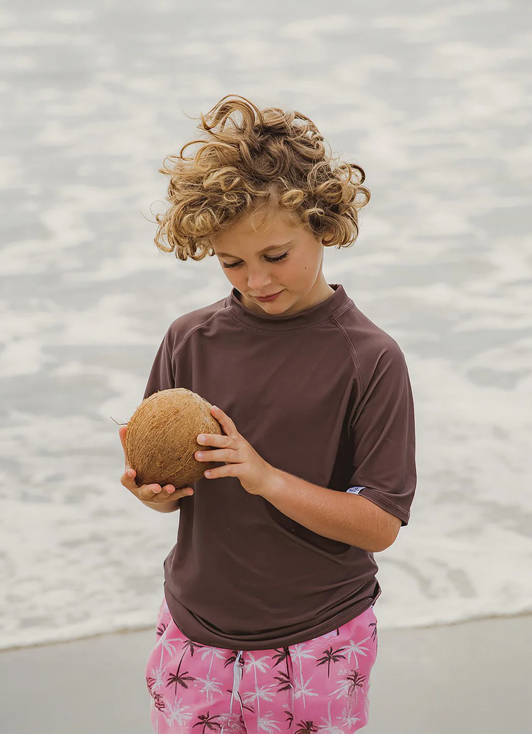 Snapper Rock Boys' Chocolate Sustainable Short Sleeve Rashguard (Toddler, Little Kid, Big Kid) - Image 4