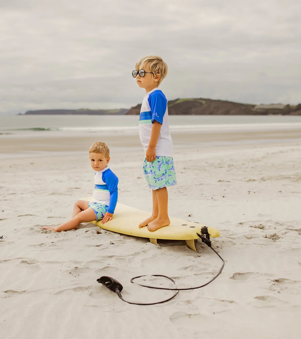 Snapper Rock Boys' Minty Shark Volley Board Short (Toddler, Little Kid, Big Kid) - Image 3