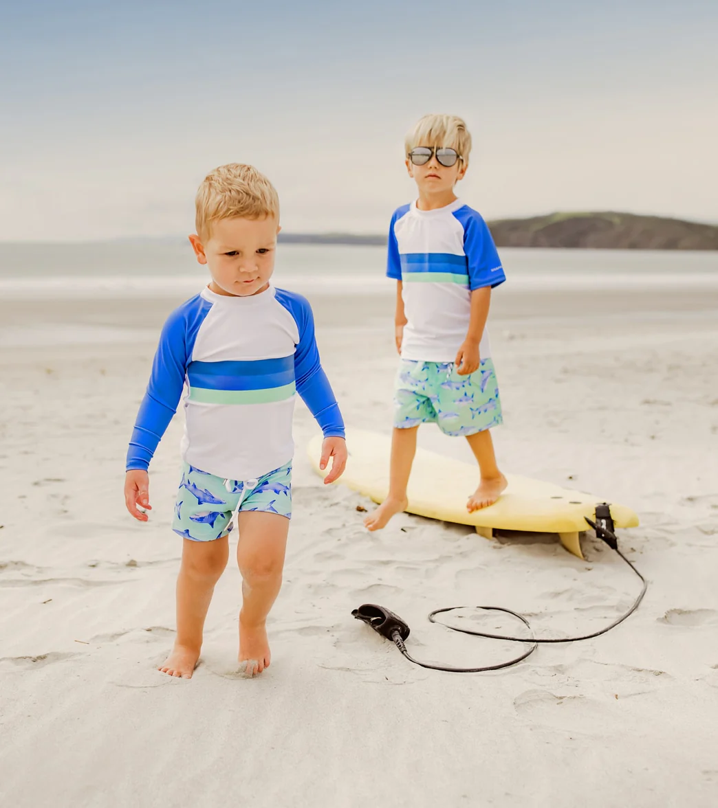 Snapper Rock Boys' Minty Shark Volley Board Short (Toddler, Little Kid, Big Kid) - Image 4