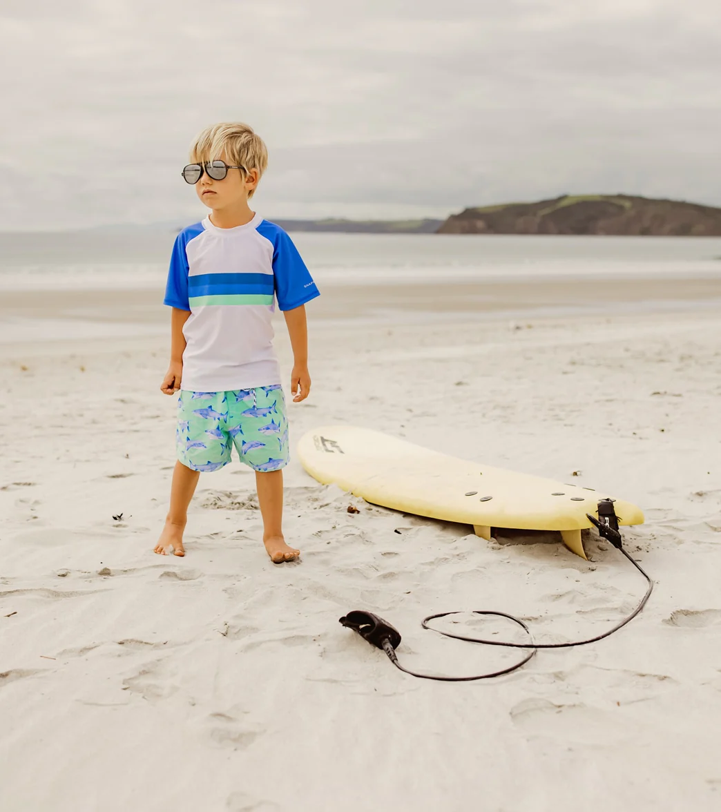 Snapper Rock Boys' Minty Shark Volley Board Short (Toddler, Little Kid, Big Kid) - Image 5