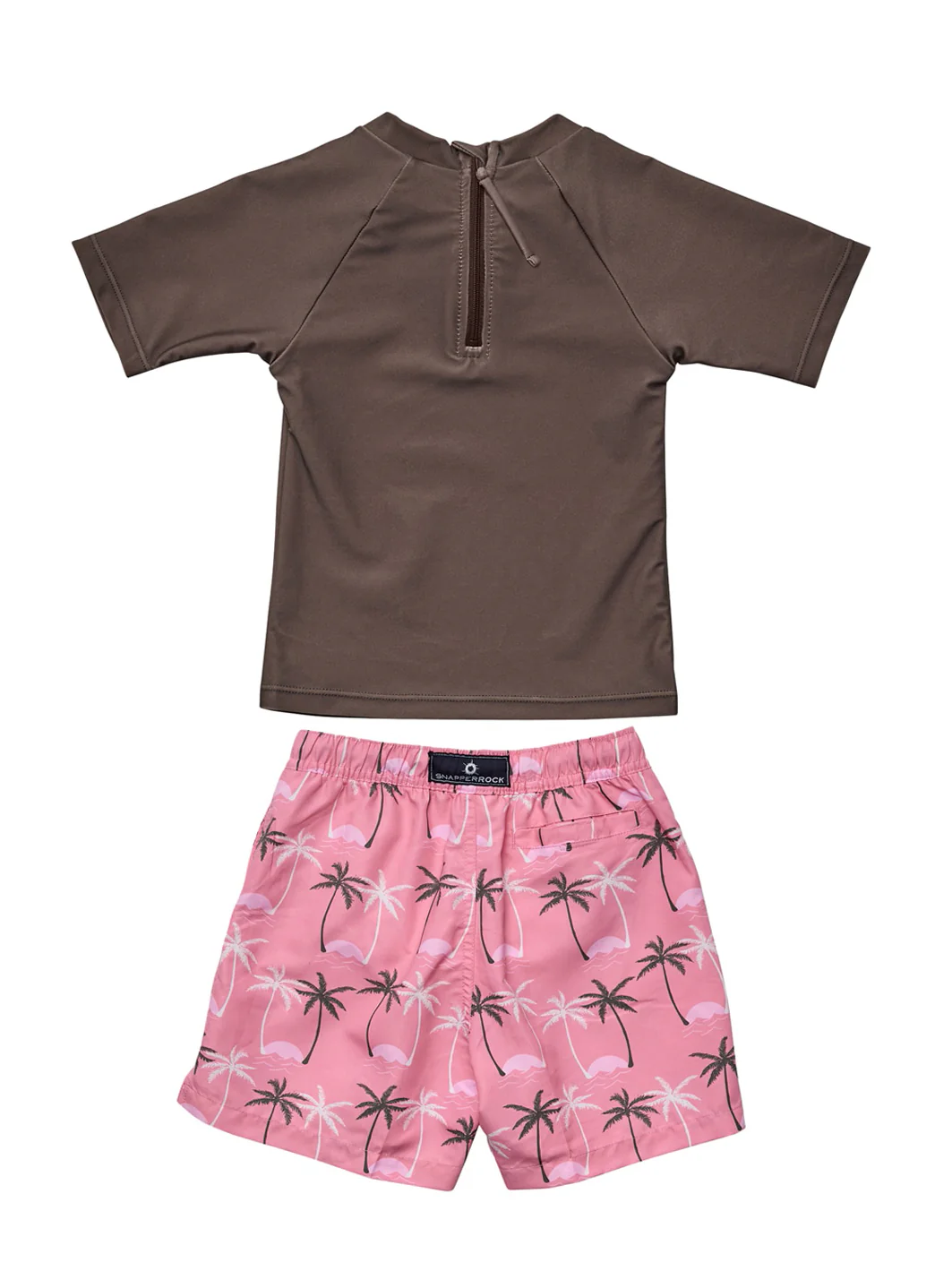 Snapper Rock Boys' Palm Paradise Sustainable Short Sleeve Rashguard Set (Baby) - Image 2
