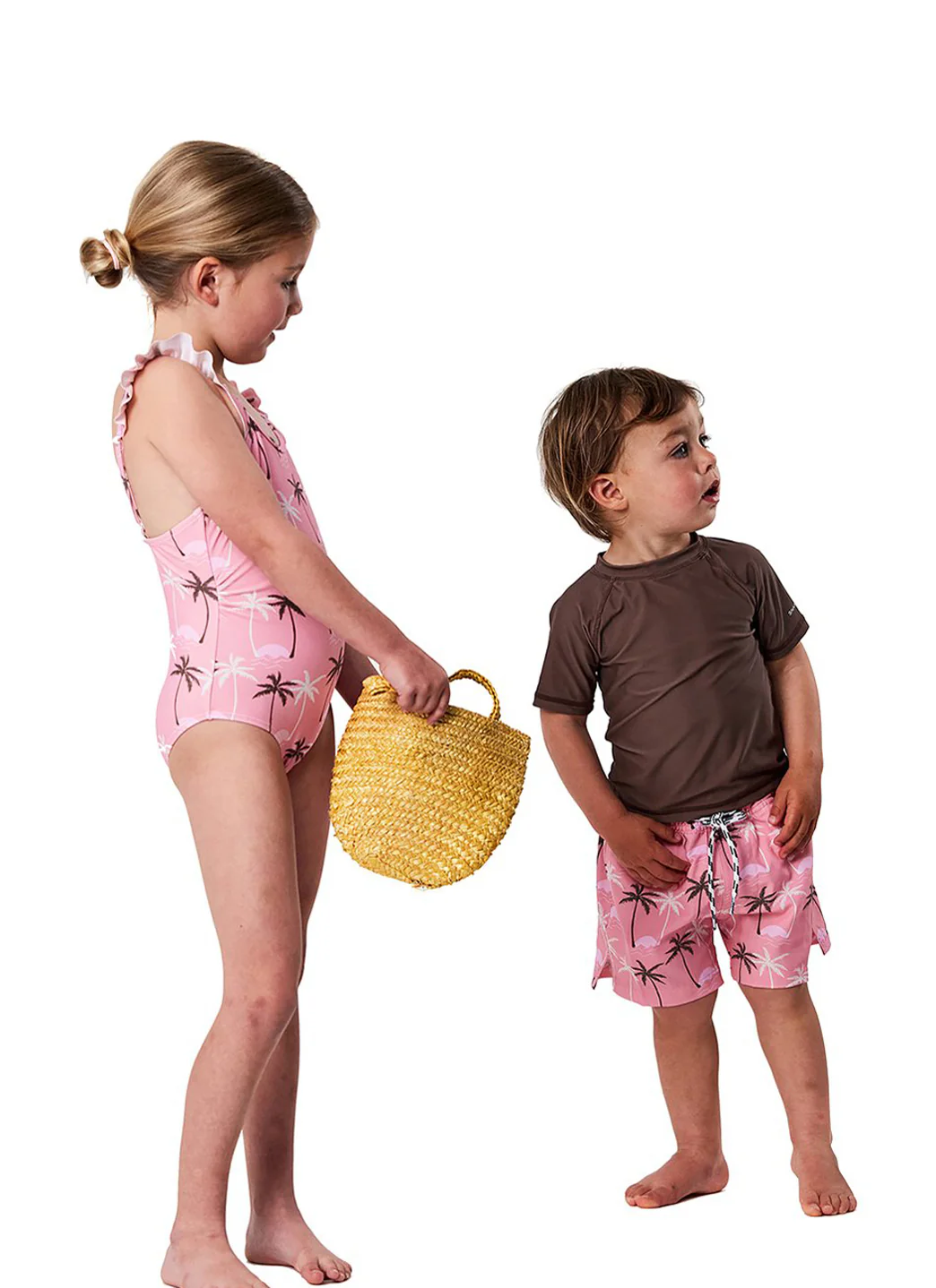 Snapper Rock Boys' Palm Paradise Sustainable Short Sleeve Rashguard Set (Baby) - Image 3