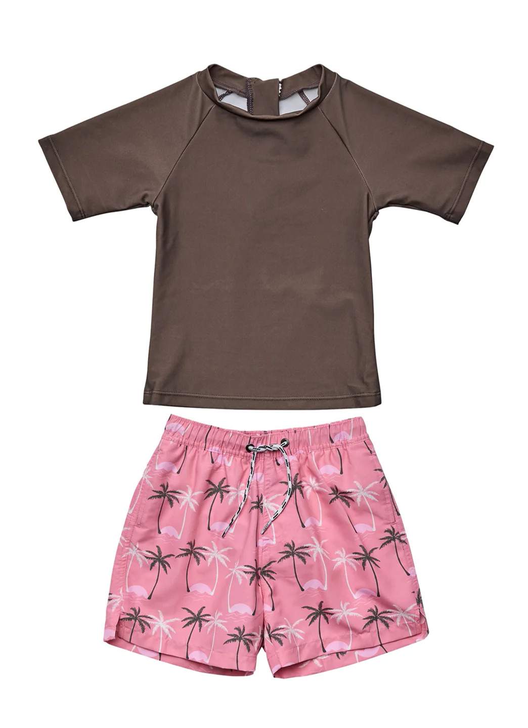Snapper Rock Boys' Palm Paradise Sustainable Short Sleeve Rashguard Set (Baby) - Image 6