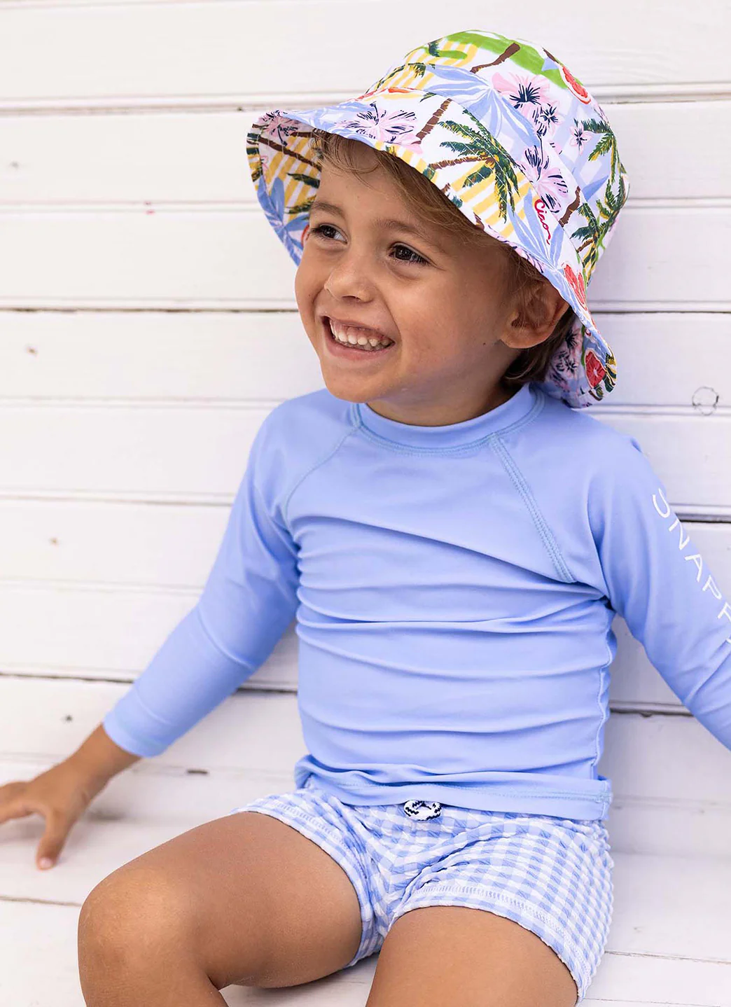 Snapper Rock Boys' Seaside Blue Long Sleeve Rash Guard Set (Baby, Toddler) - Image 5