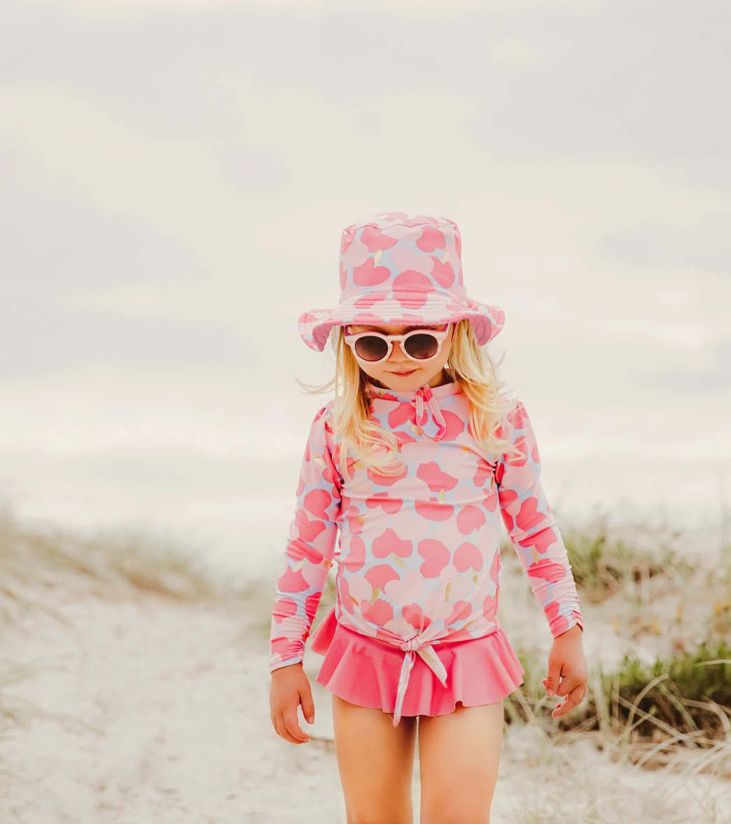 Snapper Rock Girls' Apple Love LS Ruffle Set (Baby, Toddler, Little Kid) - Image 3