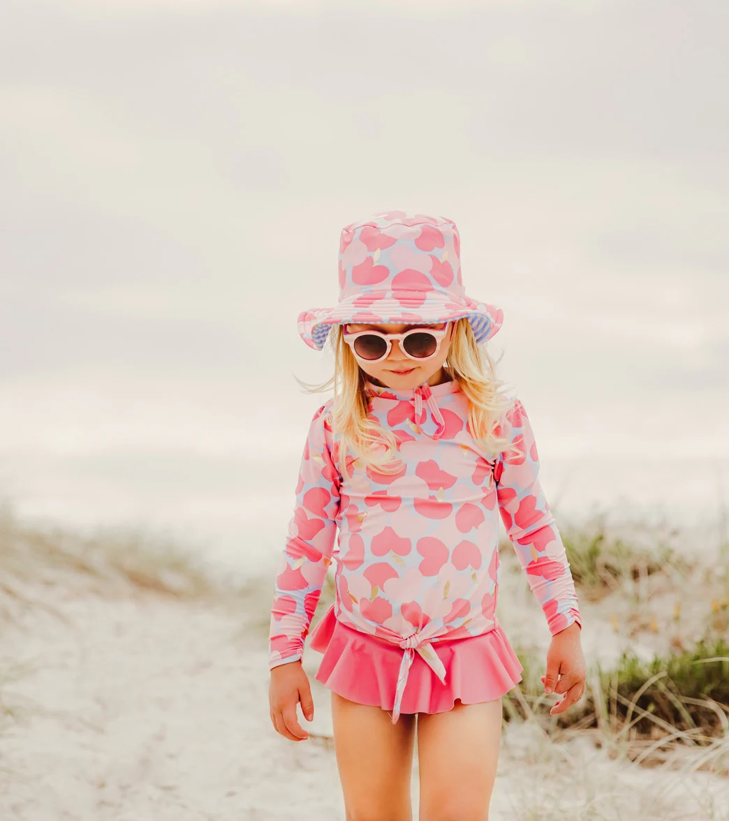 Snapper Rock Girls' Apple Love Reversible Bucket Hat - Image 3