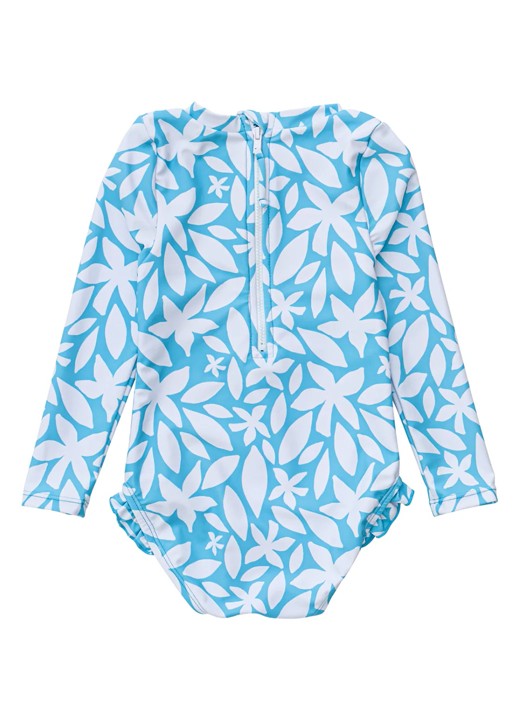 Snapper Rock Girls' Aqua Bloom Sustainable LS Surf Suit (Baby, Toddler, Little Kid, Big Kid) - Image 2
