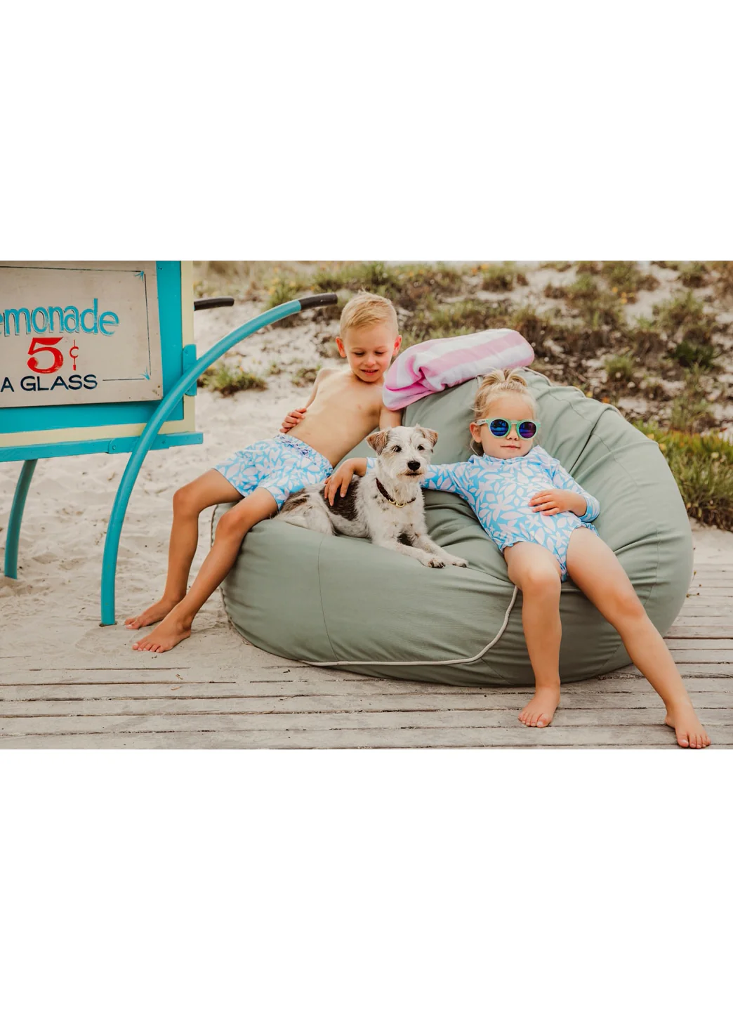 Snapper Rock Girls' Aqua Bloom Sustainable LS Surf Suit (Baby, Toddler, Little Kid, Big Kid) - Image 3