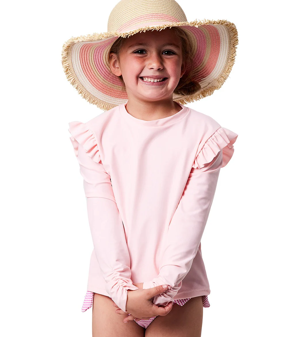 Snapper Rock Girls' Ballet Pink Long Sleeve Rash Guard (Toddler, Little Kid, Big Kid) - Image 3