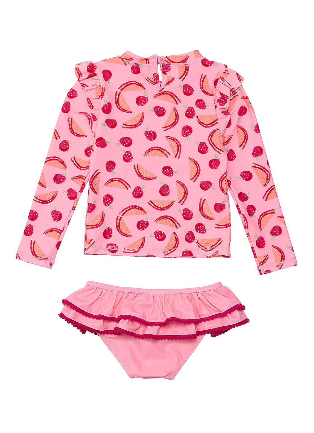 Snapper Rock Girls' Berry Sweet Long Sleeve Two Piece Rash Guard Set (Baby, Toddler, Little Kid) - Image 5