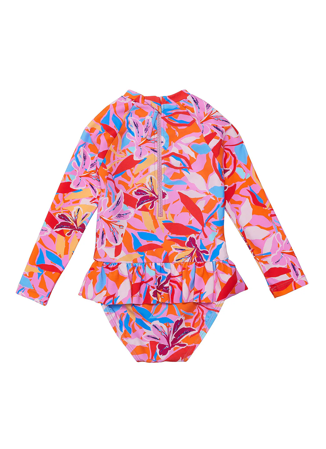 Snapper Rock Girls' Blooming Sunset Long Sleeve Skirted One Piece Swimsuit (Baby, Toddler, Little Kid) - Image 4