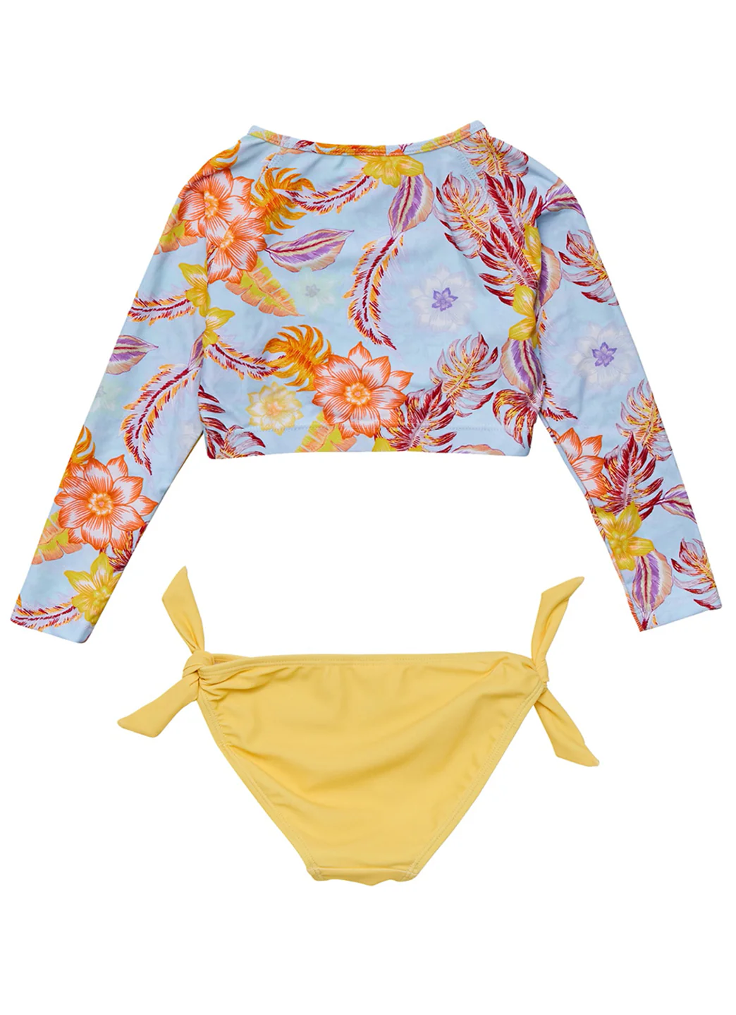 Snapper Rock Girls' Boho Tropical Crop Long Sleeve Rashguard Set (Toddler, Little Kid, Big Kid) - Image 4