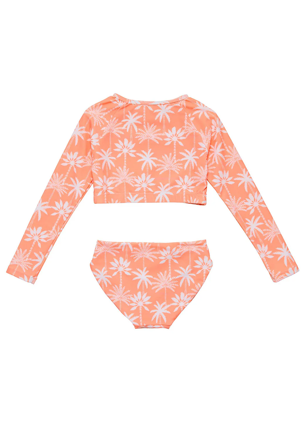 Snapper Rock Girls' Cali Palms Sustainable Crop Long Sleeve Rash Guard Set (Little Kid, Big Kid) - Image 4