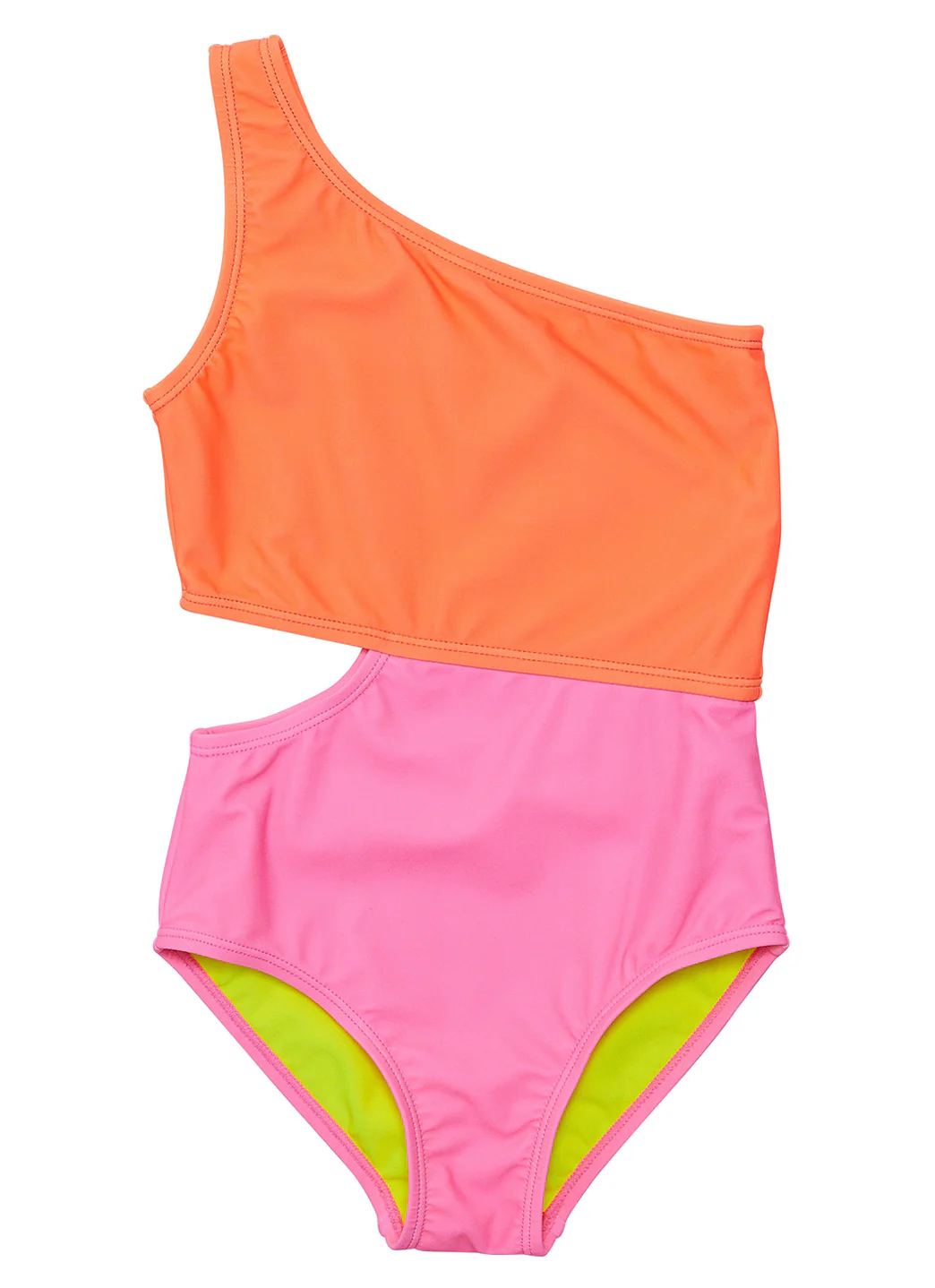 Snapper Rock Girls' Candy Colorblock One Shoulder One Piece Swimsuit (Little Kid, Big Kid) - Image 5