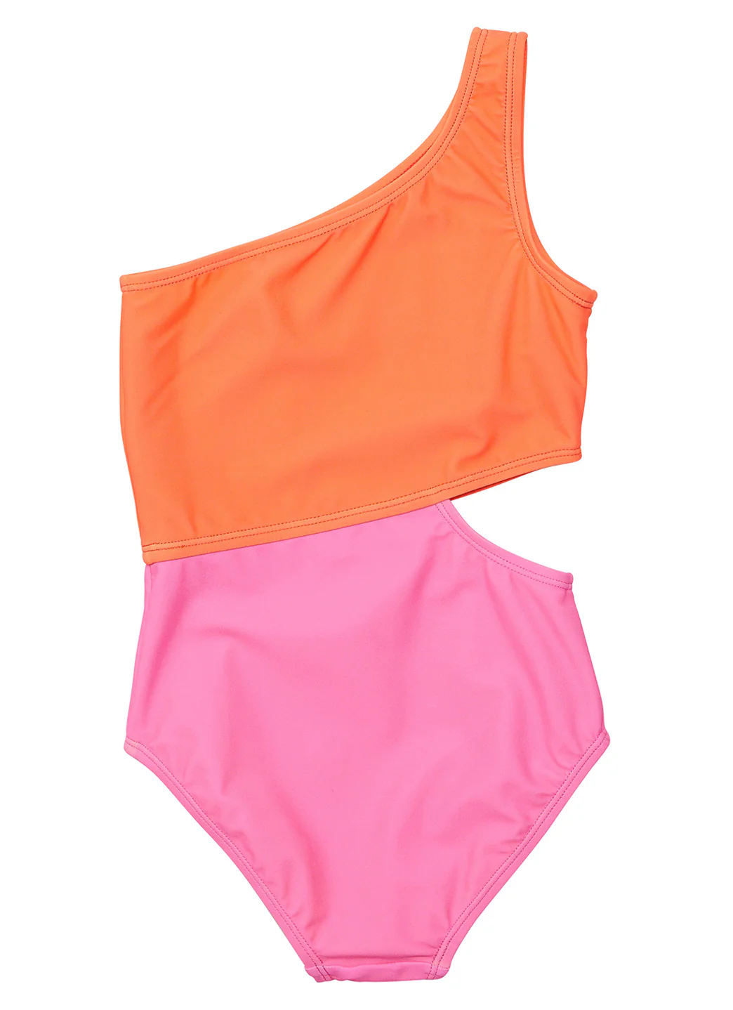 Snapper Rock Girls' Candy Colorblock One Shoulder One Piece Swimsuit (Little Kid, Big Kid) - Image 6