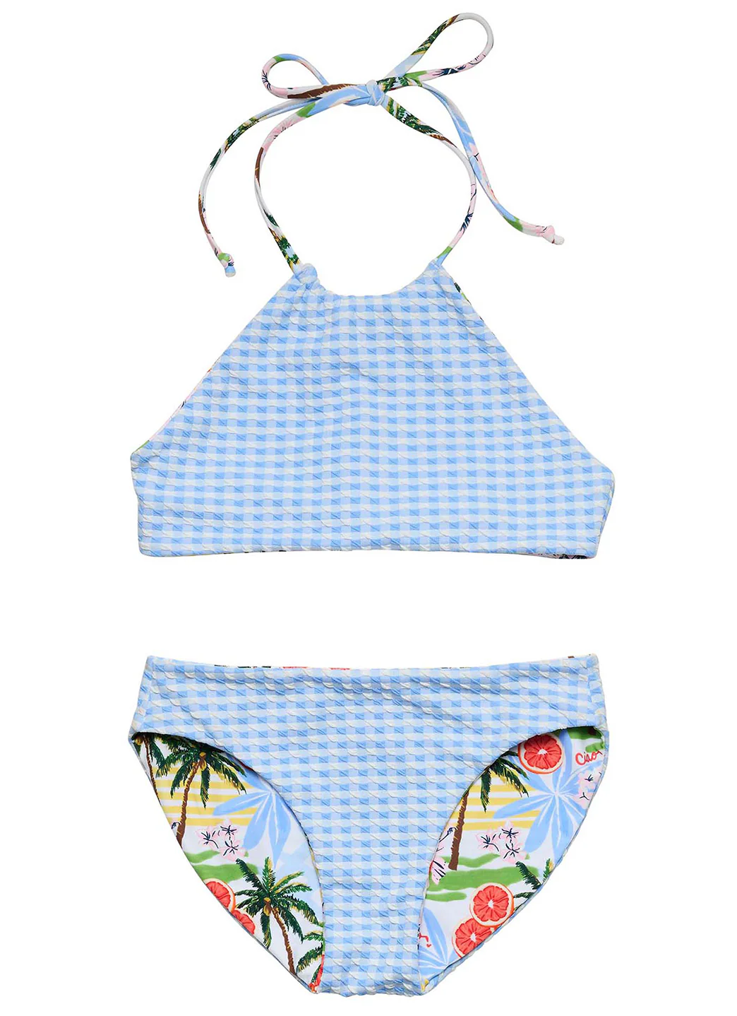 Snapper Rock Girls' Ciao Paradiso Reversible Halter Two Piece Bikini Set (Little Kid, Big Kid) - Image 4